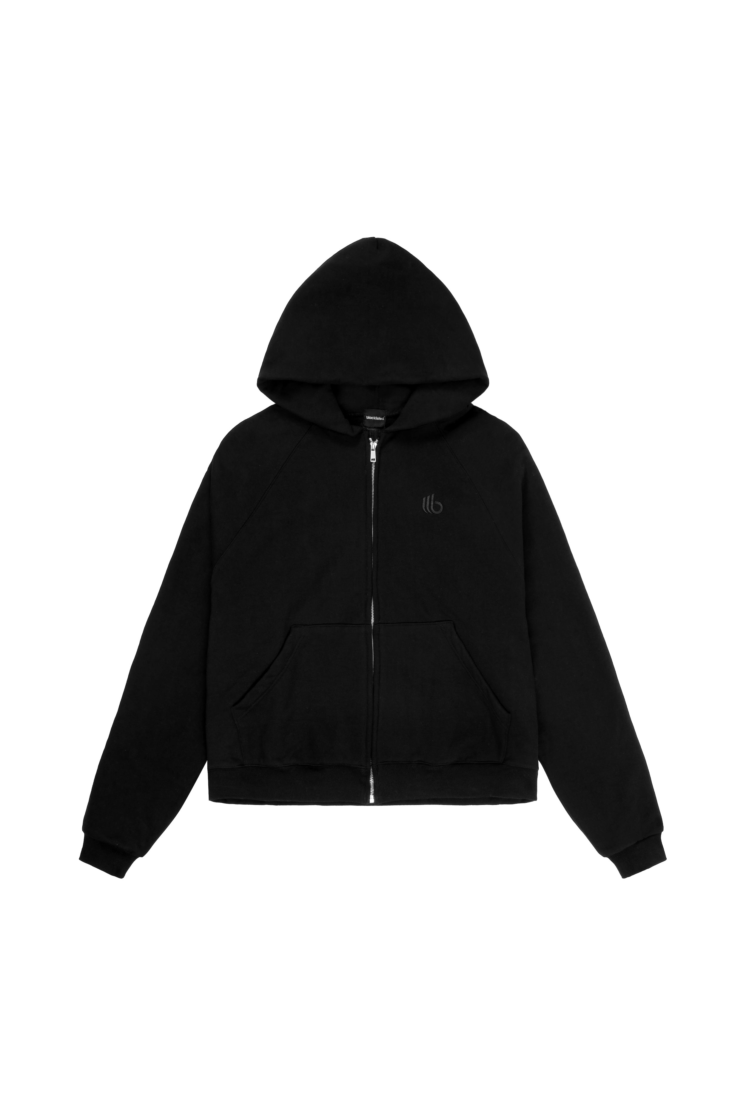 Black Zip-Up Hoodie